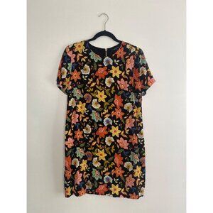 Oliveaceous Women's Floral Short-Sleeve Short Sleeve Dress Size Medium